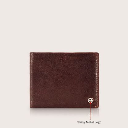 Picture of eske Devin Genuine Leather Mens Bifold Wallet - Solid Pattern - 5 Card Holders