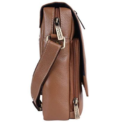 Picture of Hammonds Flycatcher Genuine Leather Burlywood Sling Messenger bag(SB1167BS)