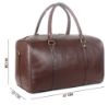 Picture of The Clownfish Meandor 38 litres Unisex Faux Leather Travel Duffle Bag Weekender Bag (Dark Brown)