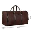 Picture of The Clownfish Men's and Women's Canvas Ewan Series 43 litres Canvas Travel Duffle Bag (Dark Brown)