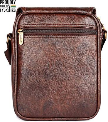Picture of The Clownfish Travellers Series Vegan leather Unisex Tablet Bag (Brown)