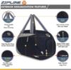 Picture of Zipline Men's and Women's Polyester Water Resistant Duffle Bag , 40L (Blue)