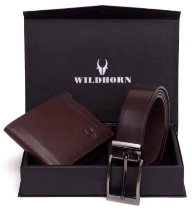 Picture of Leather Wallet and Classic Belt Combo for Men