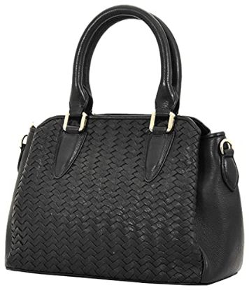 Picture of Eske Paris Yoana Leather Stylish Handbag City Bag For women (Black)