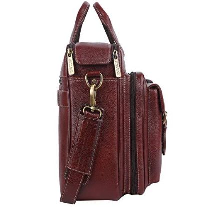 Picture of Hammonds Flycatcher Genuine Leather 15.6 inch Laptop Messenger Bag (Brown) LB207BR(N)