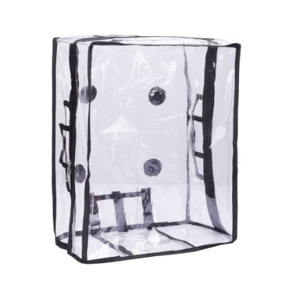 Picture of The Clownfish Waterproof Dust Proof Transparent Suitcase Luggage Trolley Bag Protective Cover with Zipper Suitable for 24 inch Suitcase Trolley