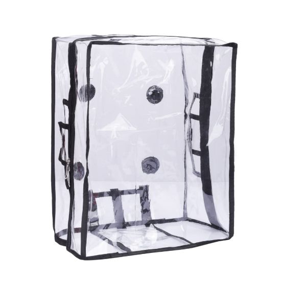 Picture of The Clownfish Waterproof Dust Proof Transparent Suitcase Luggage Trolley Bag Protective Cover with Zipper Suitable for 24 inch Suitcase Trolley