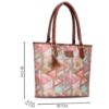 Picture of The Clownfish Aviva Printed Handicraft Fabric Handbag for Women Office Bag Ladies Shoulder Bag Tote for Women College Girls (Multicolour-Triangle Design)