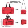 Picture of The Clownfish Rebecca Series 25 litres Polyester Convertible Travel Duffle Bag Weekender Bag Crossbody Sling Bag (Red)