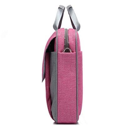Picture of CoolBELL Fashion Casual 15.6 inch Laptop Bag Single Shoulder Bag Handbag (Pink with Grey)