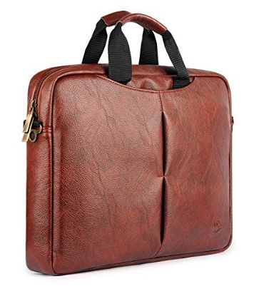 Picture of The Clownfish 13 inch / 14 inch Vegan Leather Laptop Bag | and |Tablet Bag | MacBook Pro | MacBook Air Laptop Bags| Laptop Bag | Briefcase Bag| Slim Bag| (Tan)