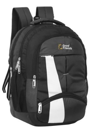 Picture of GOOD FRIENDS Waterproof School Bag/College Bag/Multipurpose Backpack With laptop compartment (Grey)
