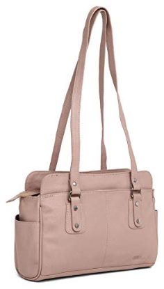 Picture of Kattee Angelica by WildHorn® Upper Grain Genuine Leather Ladies Shoulder Bag | Hand Bag for Girls & Women.(BEIGE)