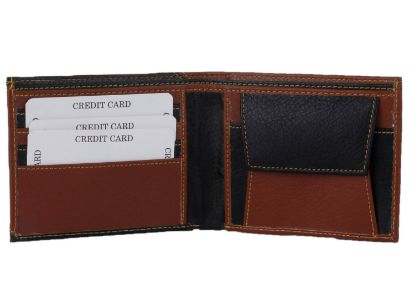Picture of K London Card Coin Pocket Men's Wallet (Brown,Black)(1433_BRN_blk)