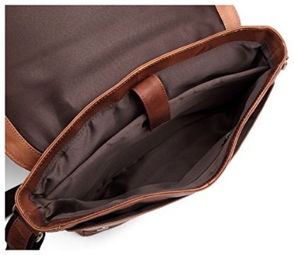 Picture of WildHorn Leather and Nylon Laptop Messenger Bag (Brown)