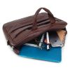 Picture of Bagneeds Pu Leather 15.6 inch Messenger Sling Office Shoulder Travel Organizer Bag For Men & Women (Brown)