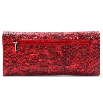 Picture of Bagneeds Crok with Pu Leather Fabric Clutch Cash/Card Holder for Women/Girls (Red)