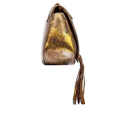 Picture of Eske Lamia Flap Shoulder Bag in Gold & Silver