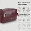 Picture of HAMMONDS FLYCATCHER Toiletry Bag for Men and Women - Genuine Leather Travel Organizer with Multiple Compartments - Brown Toiletry Shaving Kit for Men - Toiletry Organizer & Cosmetics Pouch for Women