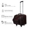 Picture of DORPER Money Hill I8 Inch Cabin Size Leather Hard Sided Suitcase 4 Wheel Trolley Bags Travel Laptop Roller Case Business Laptop Backpacks Dimension- L-56 X H-44 X W- 31 Centimeter (Brown, Leather)