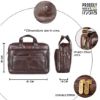 Picture of The Clownfish Faux Leather Expandable Capacity 15.6 inch Laptop Messenger and Sling Bag Briefcase (Dark Brown)