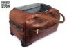 Picture of The Clownfish Marquess 49 liters Faux Leather Duffel Travel Duffle Trolley Bag with Wheels (Cinnamon)