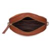 Picture of MAI SOLI Luca Genuine Leather Crossbody Round Sling Bag for Girls and Women with Zip closure & Adjustable Straps - Tan