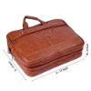 Picture of Bagneeds® Men's Tan Synthetic Leather Briefcase Best Laptop Messenger Bag Satchel for Men