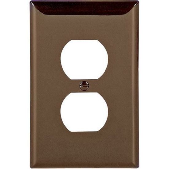 Picture of Eaton Crouse-Hinds Wallplate 1G Duplex Polymid Br Part# - Pj8B
