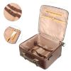 Picture of THE CLOWNFISH Luggage Synthetic Softsided Luxury Suitcase 4 Wheel Trolley Bag Travel Laptop Roller Case - 56 cm (Brown)