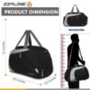 Picture of Zipline 40L Water Resistant Gym/Trekking/Travel/Sports Duffel/Duffle Bag for Men and Women(Black)