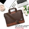 Picture of Zipline Office Synthetic Leather laptop bag for Men women, 15.6" compatible laptop Messenger Bags for Men & Women (1-Brown Bag)