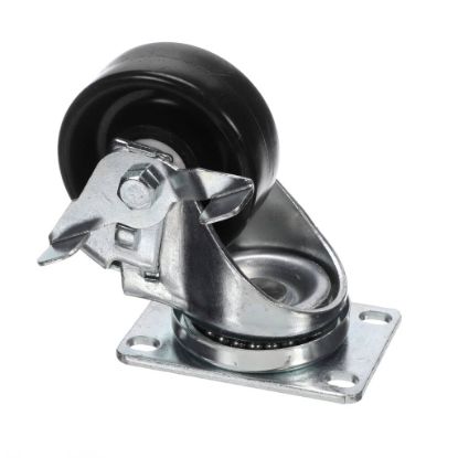Picture of Beverage Air Caster-3" Plate, Swivel, W/brake Part# 411-043D