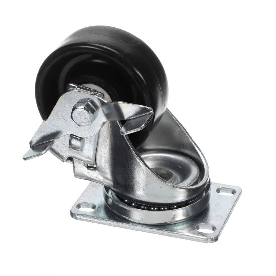 Picture of Beverage Air Caster-3" Plate, Swivel, W/brake Part# 411-043D
