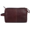 Picture of HAMMONDS FLYCATCHER Genuine Leather Toiletry Bag for Men and Women - Travel Organizer Kit with Multiple Pockets - Brown Male Toiletries - Stylish Travel Toiletry Kit/Shaving Kit Bag for Men