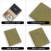 Picture of HAMMONDS FLYCATCHER Premium Leather Passport Holder for Men and Women - Moss Green Passport Cover Wallet with 1 Passport Slot, 3 ATM Card Slots, 1 ID Card Slot - Passport Case with RFID Protected