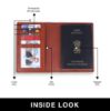 Picture of HAMMONDS FLYCATCHER Premium Leather Passport Holder for Men and Women - Tan Passport Cover Wallet with 1 Passport Slot, 3 Credit/Debit Card Slots, 1 ID Card Slot - Passport Case with RFID Protected