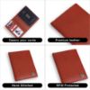 Picture of HAMMONDS FLYCATCHER Premium Leather Passport Holder for Men and Women - Tan Passport Cover Wallet with 1 Passport Slot, 3 Credit/Debit Card Slots, 1 ID Card Slot - Passport Case with RFID Protected