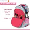 Picture of Zipline casual polyester Stylish lightweight Backpack Bags For School College Girls.