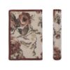 Picture of THE CLOWNFISH Glamour Fold Series Tapestry Fabric & Faux Leather Unisex Passport Wallet Travel Document Organizer (Brown-Floral)