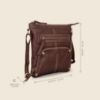 Picture of MAI SOLI Genuine Leather Shoulder Sling Bag for Women | Crossbody Bag For Girls | With 6 Slots for Debit/Credit Card, 2 Front Zip Pocket and 1 Slip Phone Pocket | Adjustable Straps - Brown