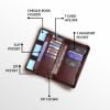Picture of HAMMONDS FLYCATCHER Passport Cover/Passport Holder for Men and Women - Genuine Leather Travel Accessories Document Organizer with RFID Protection - Brown - Multiple Cards & Passport Holder for Trips