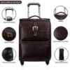Picture of DORPER MONEY HILL 20 Inches Suitcase Laptop Trolly Bags For Men /Women Luggage With 4 Wheels Soft Full Grain leather (46L) (CROCO BROWN, Leather)