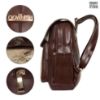 Picture of The Clownfish Minerva Faux Leather Women's Backpack College School Bag Casual Travel Backpack for Ladies Girls (Chocolate Brown)