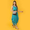 Picture of THE CLOWNFISH Garnet Series Printed Handicraft Fabric & Tapestry Crossbody Sling Bag for Women Ladies Single Shoulder Bag Shoulder Belt (White)
