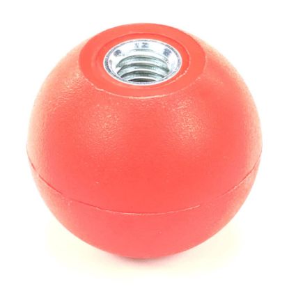 Picture of BKI Knob, Red, Spherical, 1.88 Dia., .500-13 Part# K0203