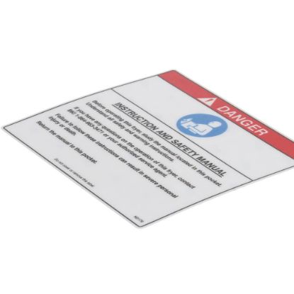 Picture of BKI Decal Instr Safety Manual Part# N0176