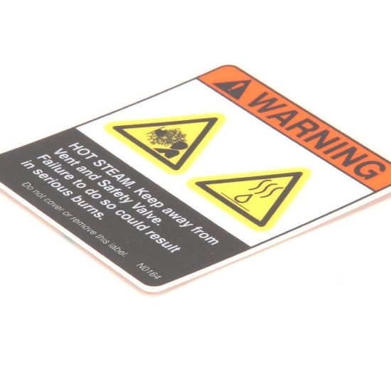 Picture of BKI Decal, Hot Steam Safety Valve Part# N0164