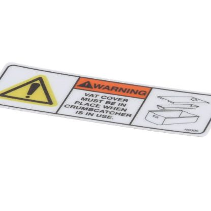 Picture of BKI Decal, Vat Cover Safety Warn Part# N0395