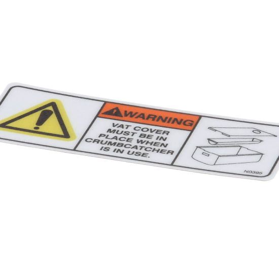 Picture of BKI Decal, Vat Cover Safety Warn Part# N0395